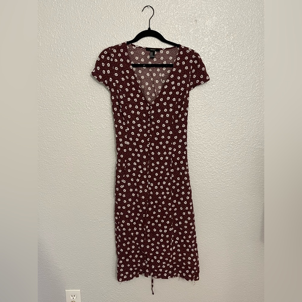 Women’s maxi floral v neck short sleeve dress
